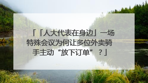 「人大代表在身边」一场特殊会议为何让多位外卖骑手主动“放下订单”？