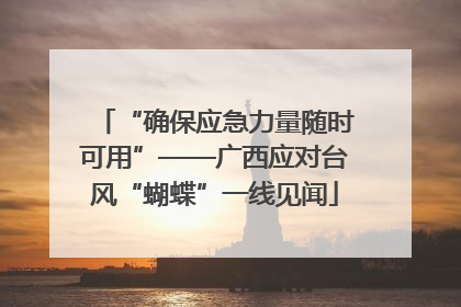 “确保应急力量随时可用”——广西应对台风“蝴蝶”一线见闻