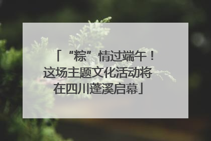 “粽”情过端午！这场主题文化活动将在四川蓬溪启幕