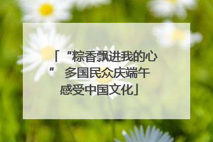 “粽香飘进我的心” 多国民众庆端午感受中国文化