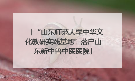 “山东师范大学中华文化教研实践基地”落户山东新中鲁中医医院