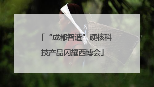 “成都智造”硬核科技产品闪耀西博会