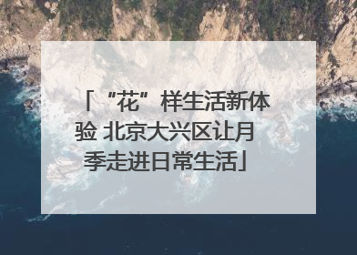 “花”样生活新体验 北京大兴区让月季走进日常生活