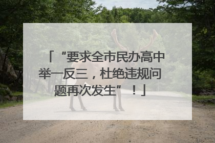 “要求全市民办高中举一反三，杜绝违规问题再次发生”！