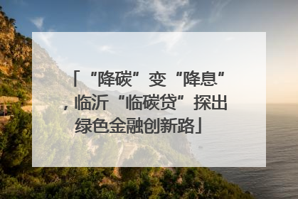 “降碳”变“降息”，临沂“临碳贷”探出绿色金融创新路