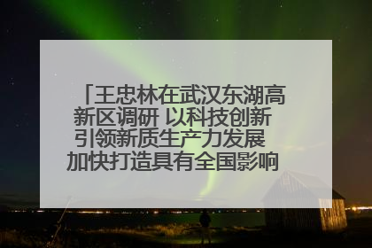 王忠林在武汉东湖高新区调研 以科技创新引领新质生产力发展 加快打造具有全国影响力的科技创新高地