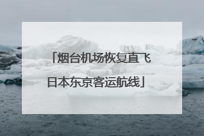 烟台机场恢复直飞日本东京客运航线