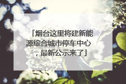 烟台这里将建新能源综合城市停车中心，最新公示来了