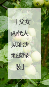 父女两代人见证沙地披绿装