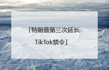 特朗普第三次延长TikTok禁令