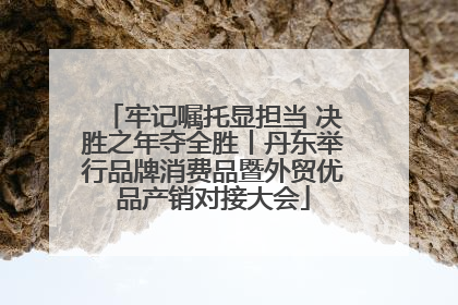牢记嘱托显担当 决胜之年夺全胜丨丹东举行品牌消费品暨外贸优品产销对接大会