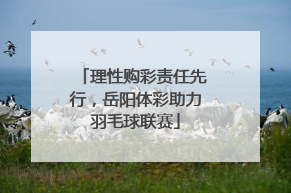 理性购彩责任先行，岳阳体彩助力羽毛球联赛