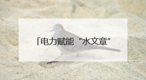 电力赋能“水文章” 清凉甘泉润民生