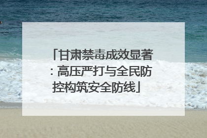 甘肃禁毒成效显著：高压严打与全民防控构筑安全防线