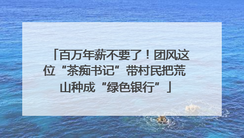 百万年薪不要了！团风这位“茶痴书记”带村民把荒山种成“绿色银行”
