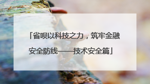 省呗以科技之力，筑牢金融安全防线——技术安全篇