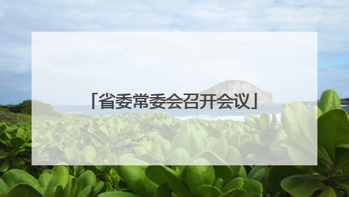 省委常委会召开会议