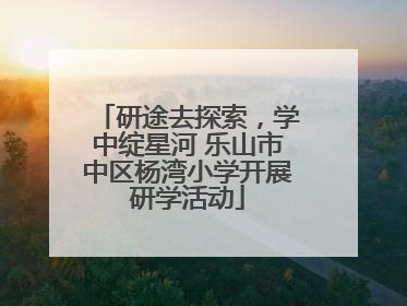 研途去探索，学中绽星河 乐山市中区杨湾小学开展研学活动