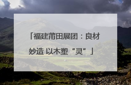 福建莆田展团：良材妙造 以木塑“灵”