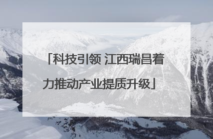 科技引领 江西瑞昌着力推动产业提质升级