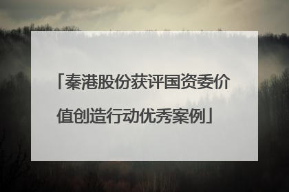 秦港股份获评国资委价值创造行动优秀案例
