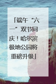 端午“六一”双节同庆！哈尔滨极地公园将重磅升级