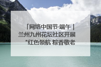 网络中国节·端午｜兰州九州花坛社区开展“红色领航 粽香敬老”端午主题活动