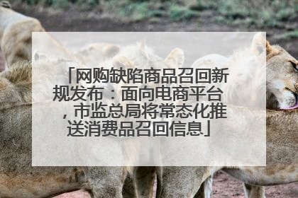 网购缺陷商品召回新规发布：面向电商平台，市监总局将常态化推送消费品召回信息