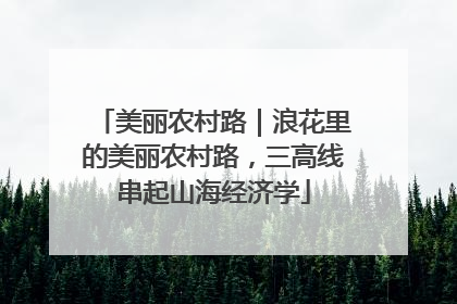 美丽农村路｜浪花里的美丽农村路，三高线串起山海经济学