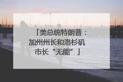美总统特朗普：加州州长和洛杉矶市长“无能”