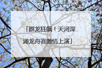 群龙狂飙！天河深涌龙舟赛激情上演