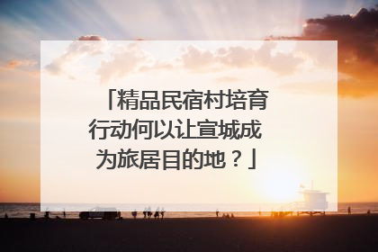 精品民宿村培育行动何以让宣城成为旅居目的地？