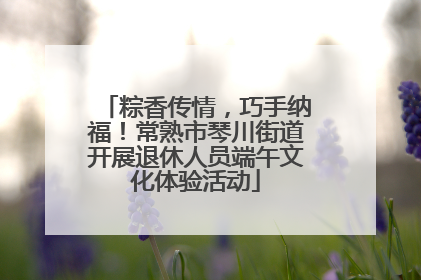 粽香传情，巧手纳福！常熟市琴川街道开展退休人员端午文化体验活动