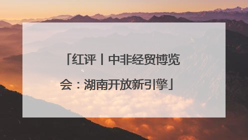 红评丨中非经贸博览会：湖南开放新引擎