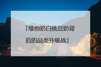 维他奶白桃豆奶背后的品类升级战