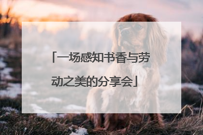一场感知书香与劳动之美的分享会