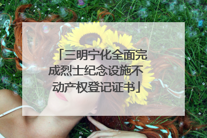 三明宁化全面完成烈士纪念设施不动产权登记证书