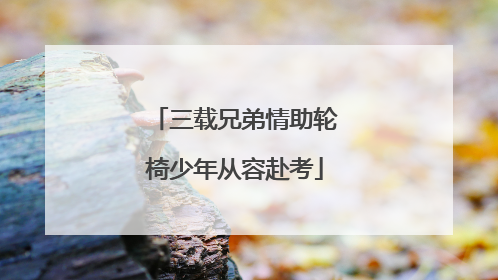 三载兄弟情助轮椅少年从容赴考