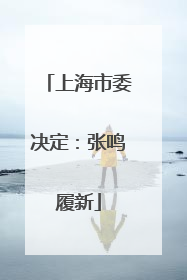 上海市委决定：张鸣履新