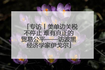 专访丨美单边关税不停止 难有真正的贸易公平——访波黑经济学家伊戈尔