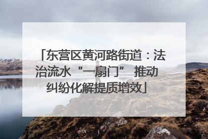 东营区黄河路街道：法治流水“一扇门” 推动纠纷化解提质增效