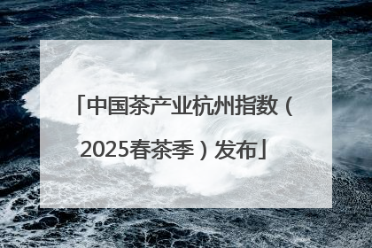 中国茶产业杭州指数（2025春茶季）发布