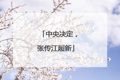 中央决定，张传江履新