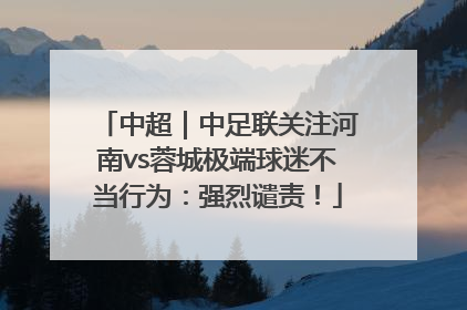 中超｜中足联关注河南vs蓉城极端球迷不当行为：强烈谴责！