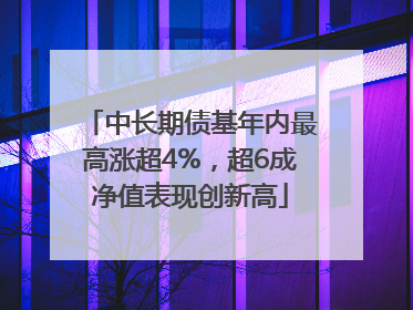 中长期债基年内最高涨超4%，超6成净值表现创新高