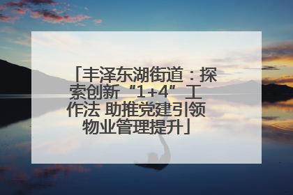 丰泽东湖街道：探索创新“1+4”工作法 助推党建引领物业管理提升