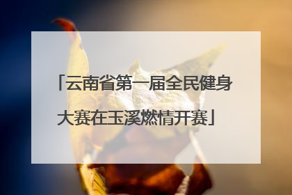 云南省第一届全民健身大赛在玉溪燃情开赛