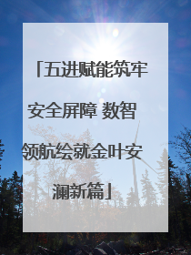 五进赋能筑牢安全屏障 数智领航绘就金叶安澜新篇