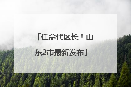任命代区长！山东2市最新发布