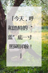 今天，呼和浩特的“蓝”底一寸照刷屏啦！